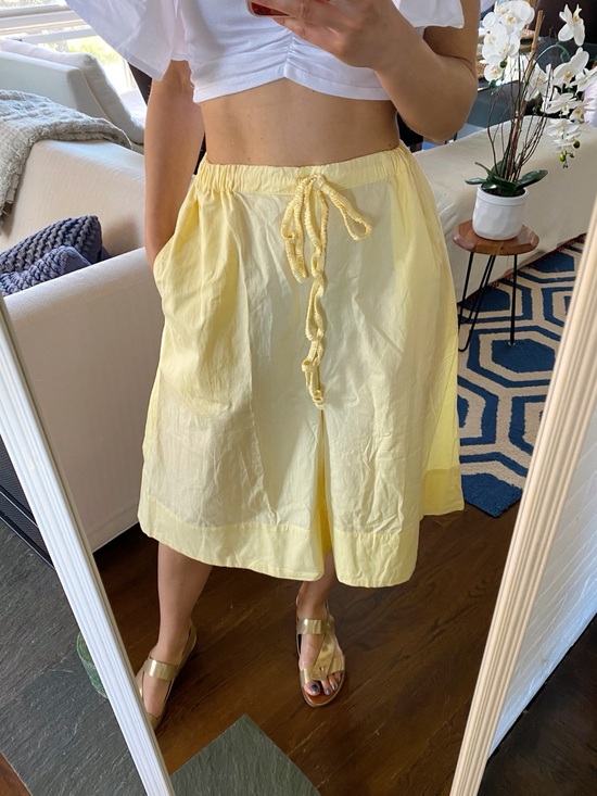Free People Pants - FREE PEOPLE Free-Est Yellow Elastic Waist Culottes Pant! ☀️